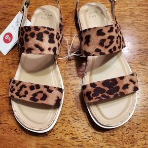 A new day, cheetah print sandals